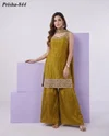 K 1168 By Naisha Chinon Embroidery Plazzo Suits
